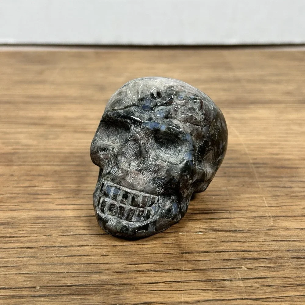 Labradorite Crystal Skull – Hand-Carved Mini Gemstone Skull - Approx 2